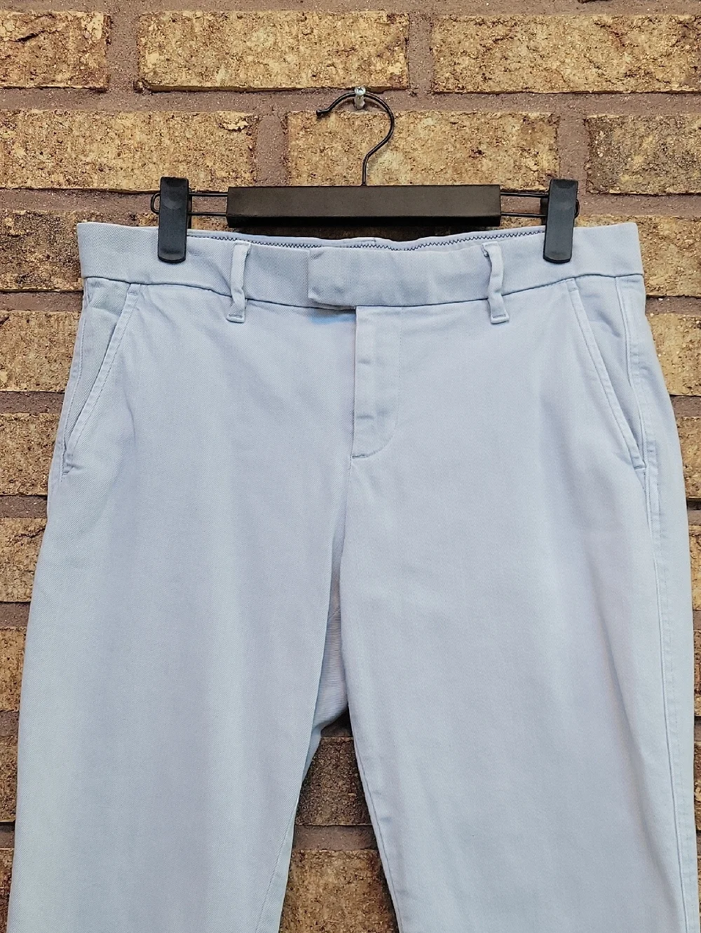GAP Slim Crop Pants Cerulean Blue Cotton Stretch Size 02
